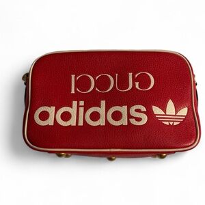 Adidas Red and Gold Logo Bag